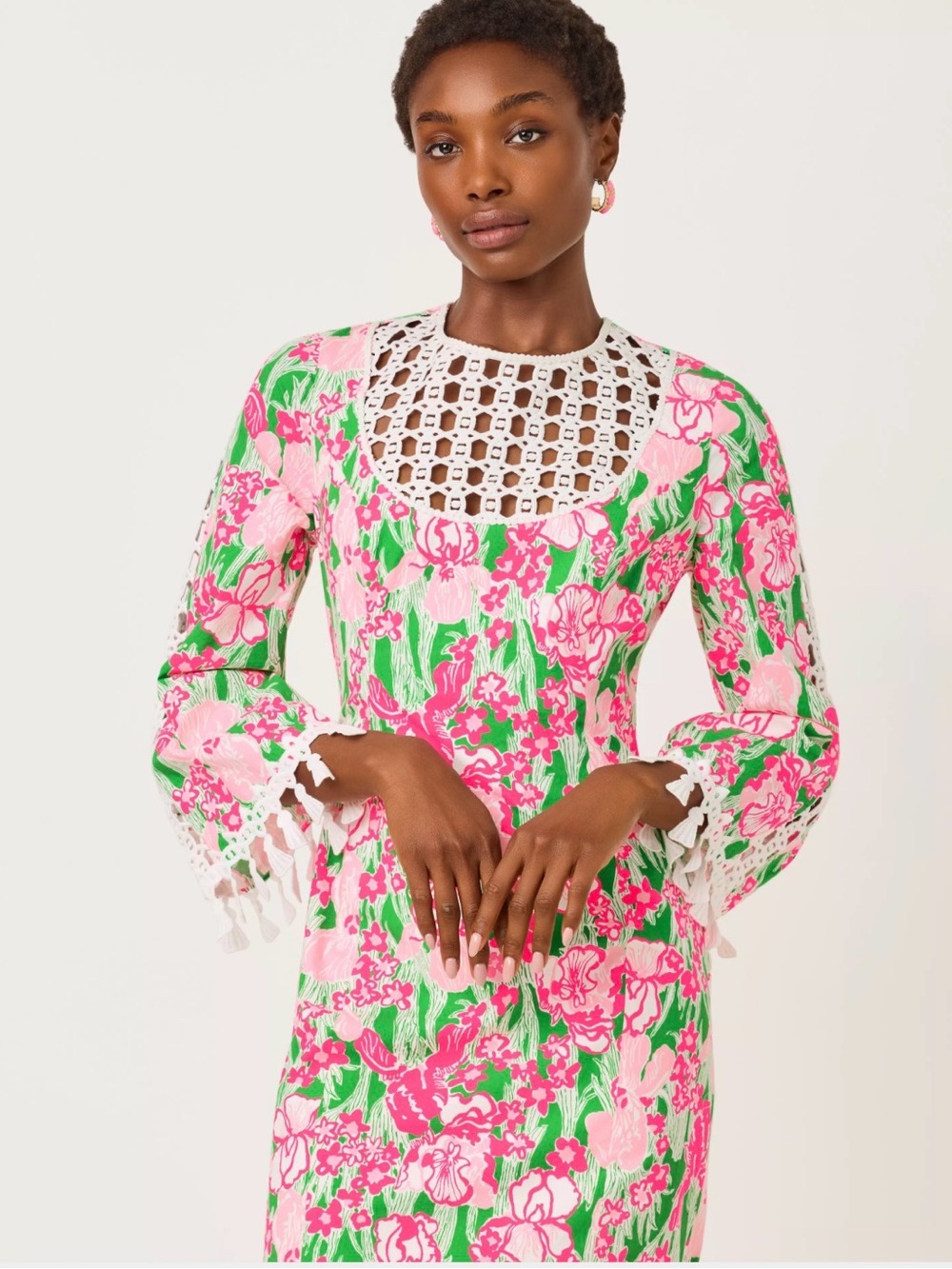 NWT Lilly Pulitzer Strothers Stretch Maxi Shift Caftan in Putting Green Hannah